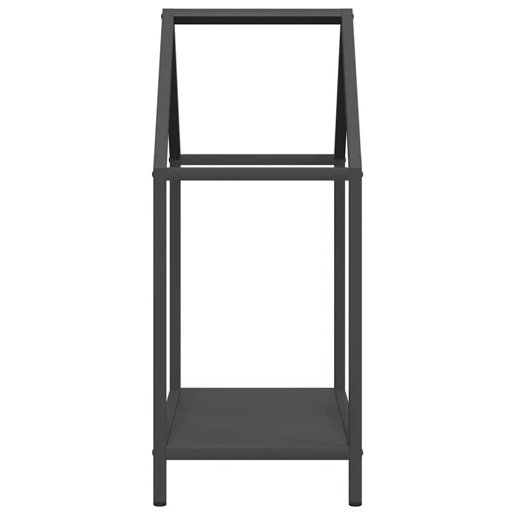 vidaXL Ράφι για καυσόξυλα Μαύρο 40x25x60 εκ. Ατσάλι ψυχρής έλασης