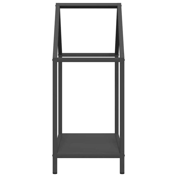 vidaXL Ράφι για καυσόξυλα Μαύρο 40x25x60 εκ. Ατσάλι ψυχρής έλασης