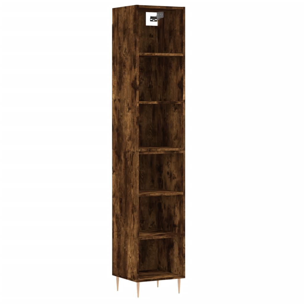 vidaXL Ντουλάπι Καπνιστή δρυς 34,5 x 32,5 x 180 εκ. Επεξεργασμένο ξύλο