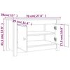 vidaXL Παπουτσοθήκη Λευκή 70x38x45,5 εκ. από Μασίφ Ξύλο Πεύκου