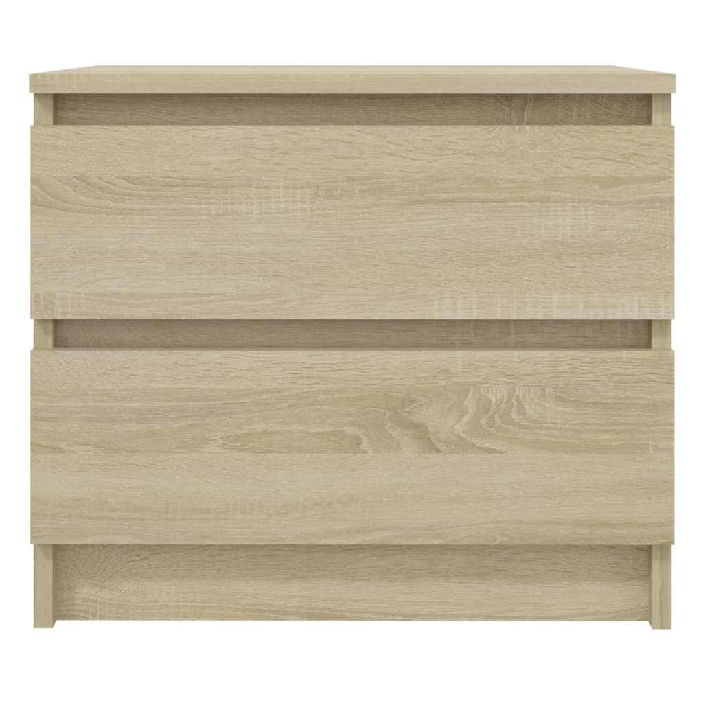 vidaXL Κομοδίνα 2 τεμ. Sonoma Δρυς 50 x 39 x 43,5 εκ. από Επεξ. Ξύλο