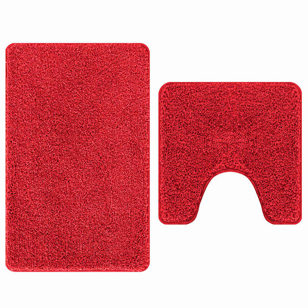 vidaXL Πατάκι μπάνιου 2 pcs Κόκκινο 50 x 50 cm Πολυπροπυλένιο
