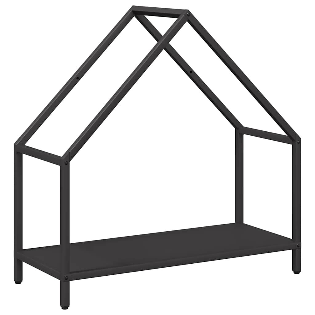 vidaXL Ράφι για καυσόξυλα Μαύρο 60x25x60 cm Ατσάλι ψυχρής έλασης