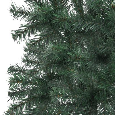 vidaXL Χριστουγεν. Δέντρο Γωνιακό Τεχνητό LED/Μπάλες Πράσινο 240εκ PVC