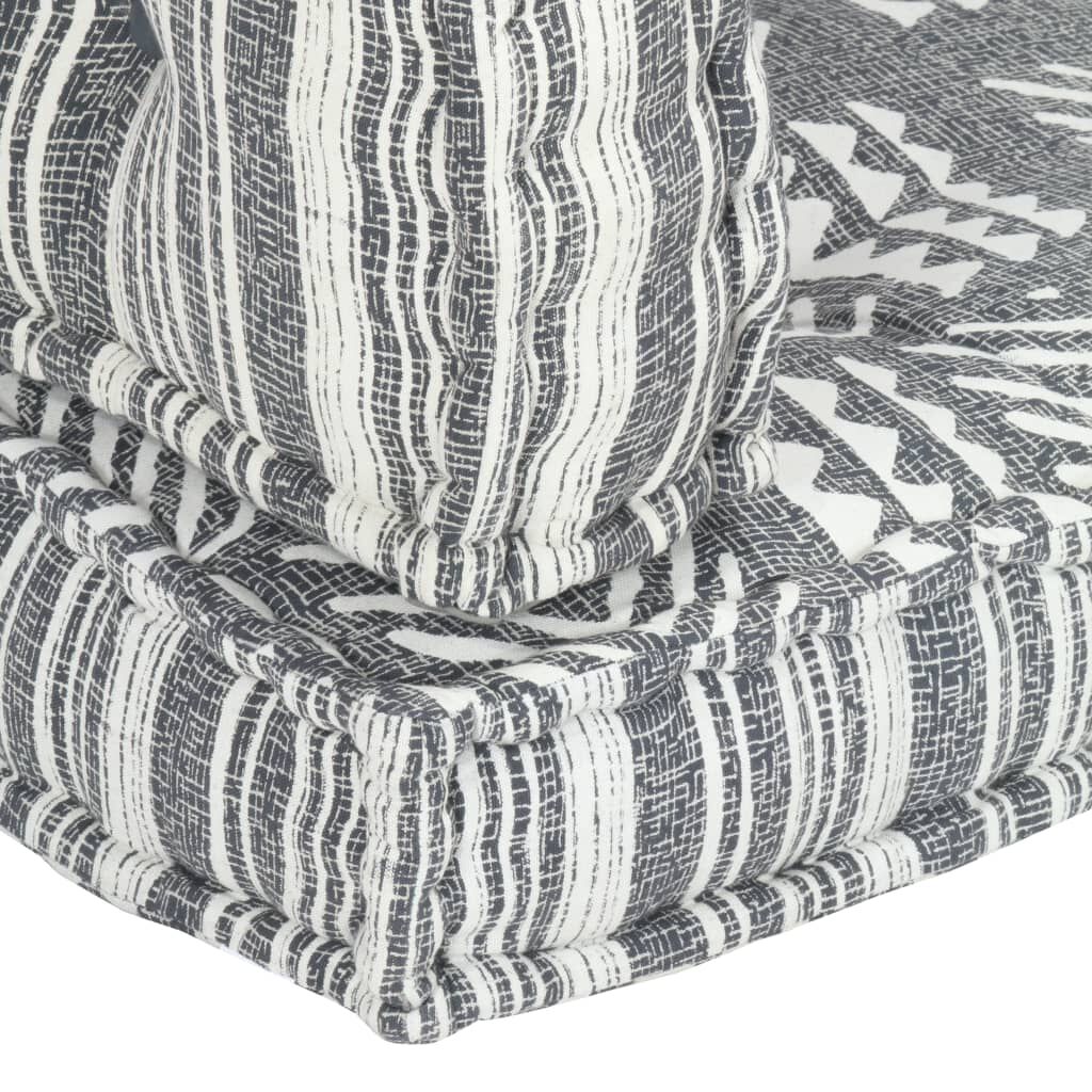 vidaXL Μαξιλάρι για Καναπέ από Παλέτες Γκρι Patchwork Υφασμάτινο
