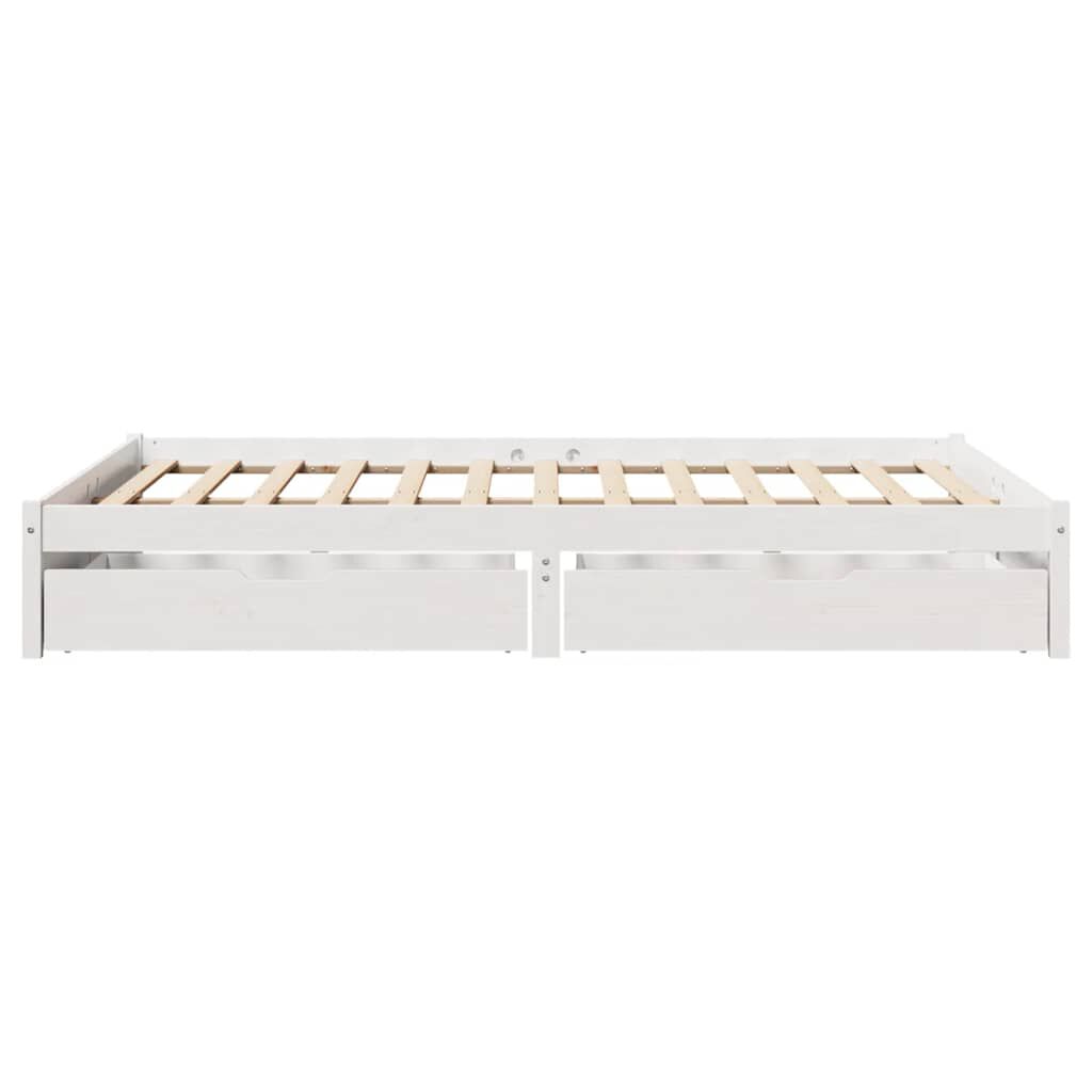 vidaXL Σκελετός Κρεβ. Χωρίς Στρώμα Λευκό 120x190 εκ Μασίφ Πεύκο