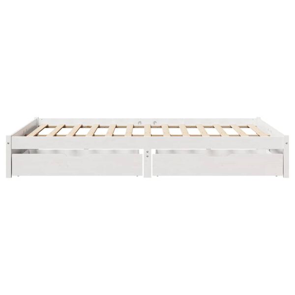 vidaXL Σκελετός Κρεβ. Χωρίς Στρώμα Λευκό 120x190 εκ Μασίφ Πεύκο