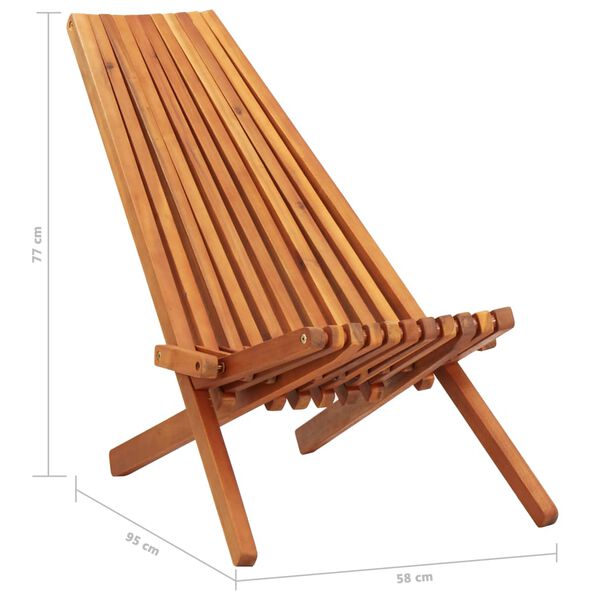 vidaXL Καρέκλες Lounge Εξ. Χώρου Πτυσσόμενες 2 τεμ. Μασίφ Ξύλο Ακακίας