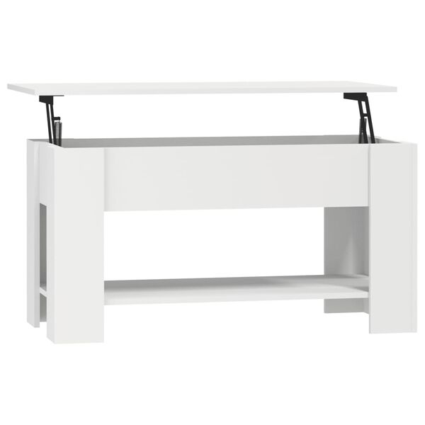 vidaXL Τραπεζάκι Σαλονιού Λευκό 101 x 49 x 52 εκ. Επεξεργασμένο Ξύλο