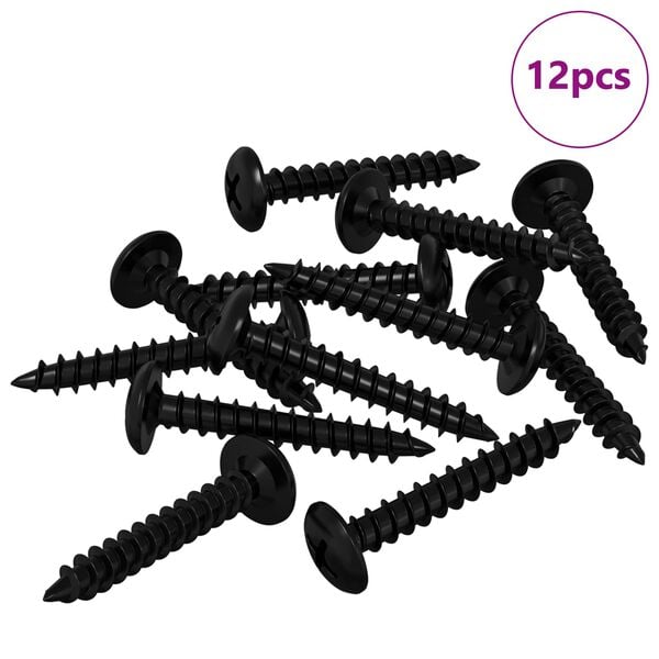 vidaXL &Beta;ί&delta;&alpha; &Alpha;&upsilon;&tau;&omicron;-&tau;&rho;&upsilon;&pi;&eta;&tau;ή 12 pcs &Mu;&alpha;ύ&rho;&omicron; 4 x 25 mm &Alpha;&tau;&sigma;ά&lambda;&iota;