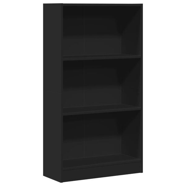 vidaXL Βιβλιοθήκη Μαύρη 60x24x109 εκ. από Επεξεργασμένο Ξύλο