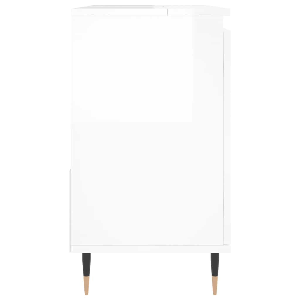 vidaXL Ντουλάπι Μπάνιου Γυαλιστερό Λευκό 65x33x60 εκ. Επεξεργ. Ξύλο
