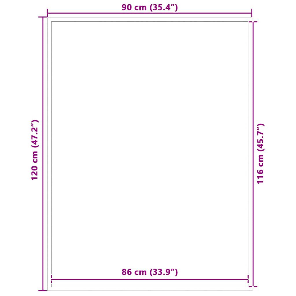 vidaXL Πατάκι Εισόδου Ανθρακί 90 x 120 εκ.