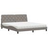 vidaXL &Kappa;&rho;&epsilon;&beta;ά&tau;&iota; &mu;&epsilon; &Sigma;&tau;&rho;ώ&mu;&alpha; Taupe 180x200 &epsilon;&kappa;. &Upsilon;&phi;&alpha;&sigma;&mu;ά&tau;&iota;&nu;&omicron;