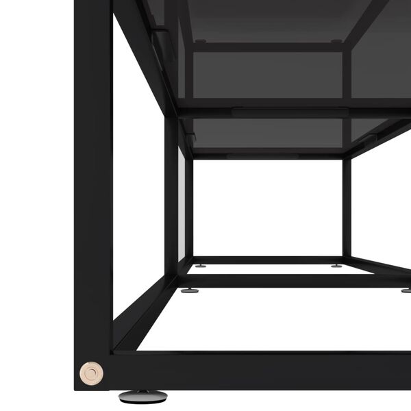 vidaXL Έπιπλο Τηλεόρασης Μαύρο 200 x 40 x 40,5 εκ. από Γυαλί Ασφαλ.