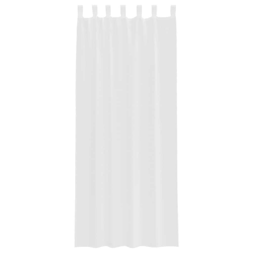 vidaXL Κουρτίνες Voile με βρόχους 2 τεμάχια Λευκό 140x260 cm