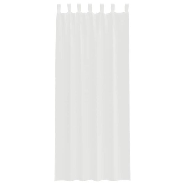 vidaXL Κουρτίνες Voile με βρόχους 2 τεμάχια Λευκό 140x260 cm