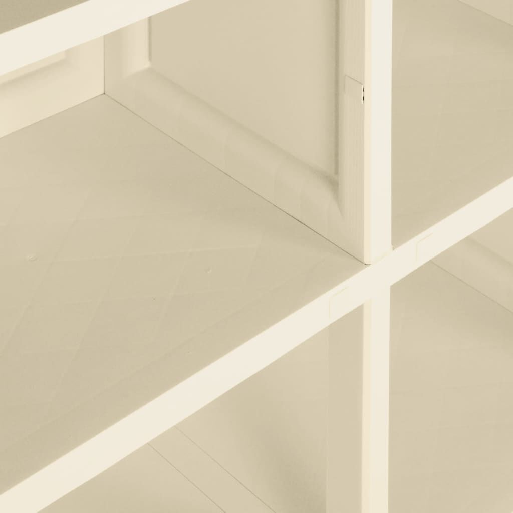 vidaXL Πλαστικό Ντουλάπι Angora Λευκό 79 x 43 x 125εκ. με Σχέδιο Ξύλου