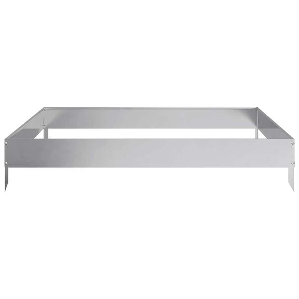 vidaXL Ζαρντινιέρα Υπερυψωμένη 100x100x18,5 εκ. Γαλβανισμένο Χάλυβα
