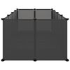 vidaXL Κλουβί Μικρών Ζώων Μαύρο 144x74x46,5 εκ. Πολυπροπυλένιο/Ατσάλι