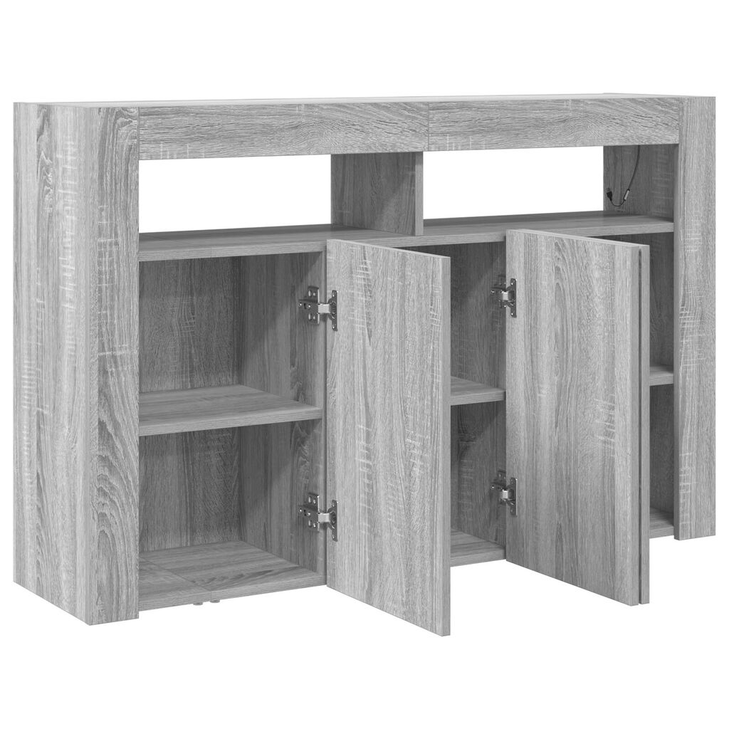 vidaXL Βιτρίνα Γκρι sonoma Κατασκευασμένο ξύλο 116 x 30 x 75 εκ Βιτρίνα