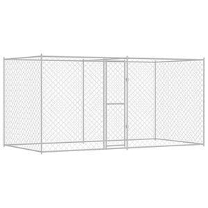 vidaXL &Kappa;&lambda;&omicron;&upsilon;&beta;ί &sigma;&kappa;ύ&lambda;&omicron;&upsilon; &Alpha;&sigma;&eta;&mu;ί 400 x 200 x 200 &epsilon;&kappa;. &Epsilon;&pi;&iota;&kappa;&alpha;&lambda;&upsilon;&mu;&mu;έ&nu;&omicron;&sigmaf; &Chi;ά&lambda;&upsilon;&beta;&alpha;&sigmaf;