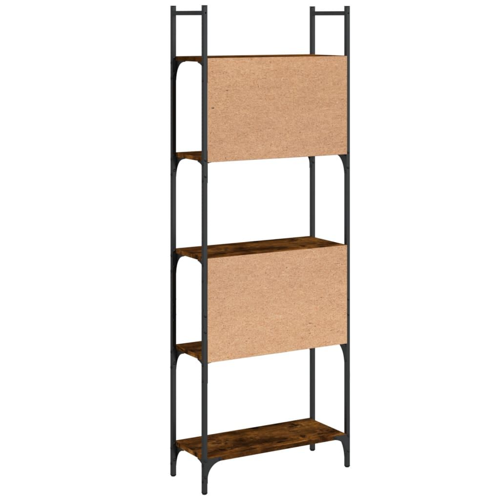 vidaXL Βιβλιοθήκη 5 Επιπέδων Καπν. Δρυς 60,5x24x166,5εκ. Επεξεργ. Ξύλο