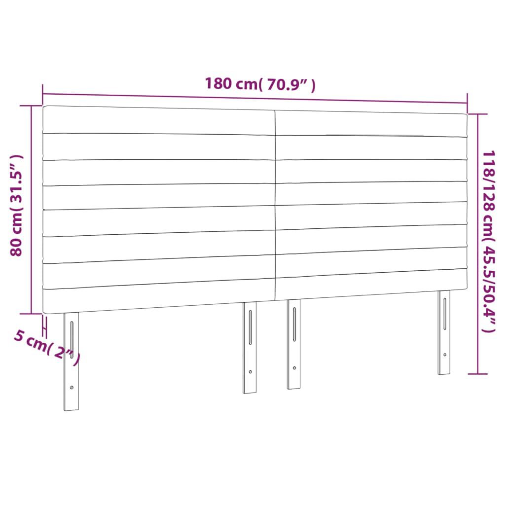 vidaXL Κεφαλάρια Κρεβατιού 4 τεμ. Σκούρο Γκρι 90x5x78/88 εκ. Βελούδινο