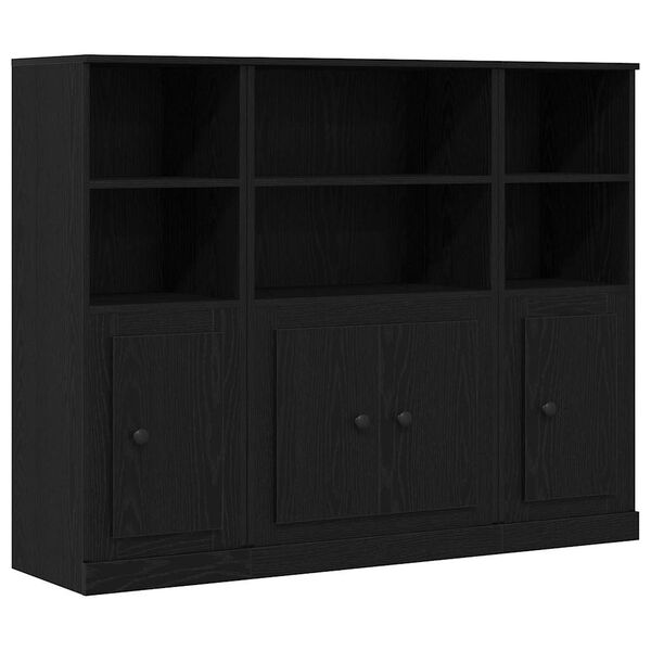 vidaXL Highboard &Mu;&alpha;ύ&rho;&eta; &Omicron;&xi;&upsilon;ά 132 x 35,5 x 103,5 &epsilon;&kappa;. &Epsilon;&pi;&epsilon;&xi;&epsilon;&rho;&gamma;&alpha;&sigma;&mu;έ&nu;&omicron; &xi;ύ&lambda;&omicron;