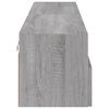 vidaXL Ντουλάπια Τοίχου Τηλ. 2 τεμ. Γκρι Sonoma 80x30x30εκ. Επεξ. Ξύλο