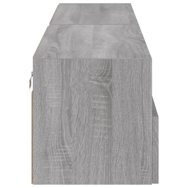 vidaXL Ντουλάπια Τοίχου Τηλ. 2 τεμ. Γκρι Sonoma 80x30x30εκ. Επεξ. Ξύλο