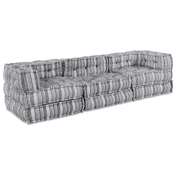 vidaXL Μαξιλάρι 3 pcs Ανοιχτό γκρι 70 x 70 x 54 εκ Πολυεστέρας