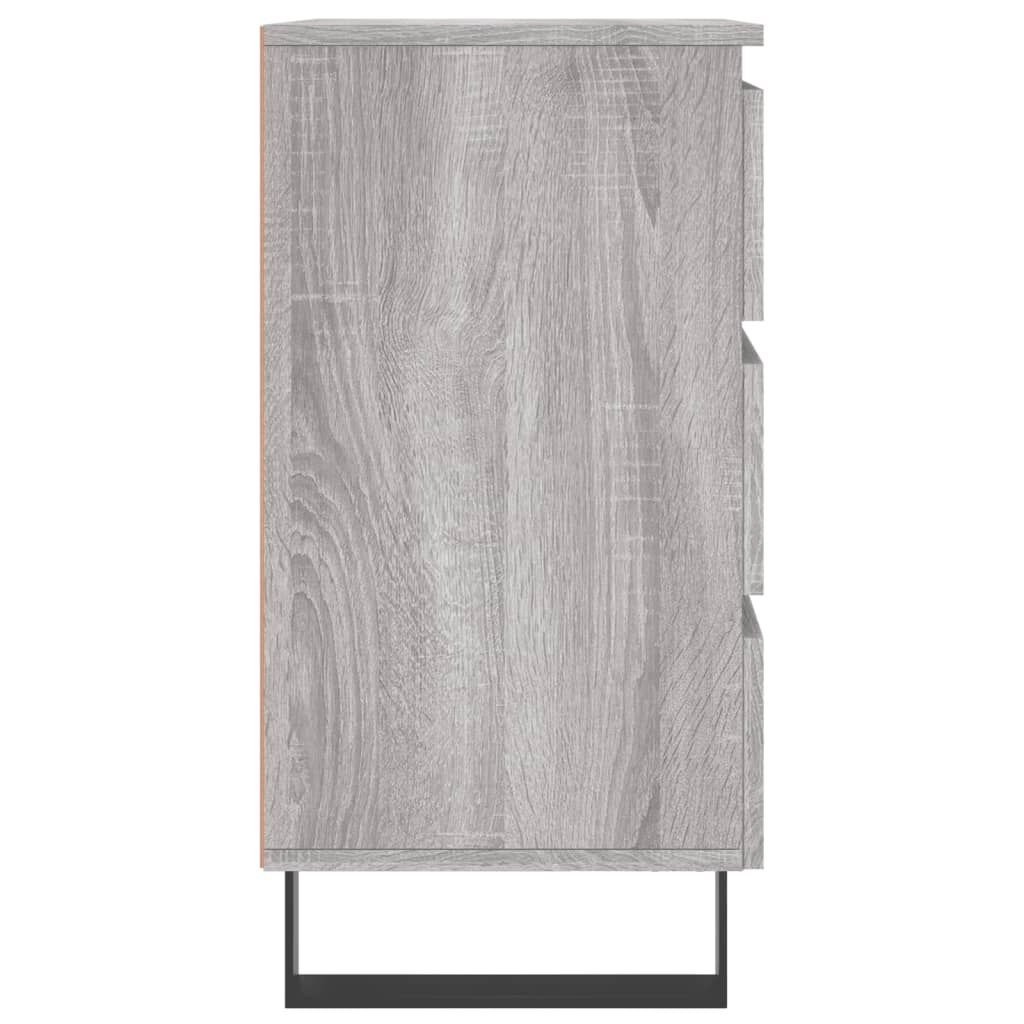 vidaXL Κομοδίνα 2 τεμ. Γκρι Sonoma 40x35x69 εκ. από Επεξεργασμένο Ξύλο
