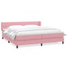 vidaXL Box Spring &kappa;&rho;&epsilon;&beta;ά&tau;&iota; &mu;&epsilon; &sigma;&tau;&rho;ώ&mu;&alpha;&tau;&alpha; &rho;&omicron;&zeta; 180x210 cm &Beta;&epsilon;&lambda;&omicron;ύ&delta;&iota;&nu;&omicron;