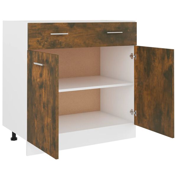 vidaXL Έπιπλο Με Συρτάρι Lyon Καπνιστή Δρυς 80x46x81,5εκ.