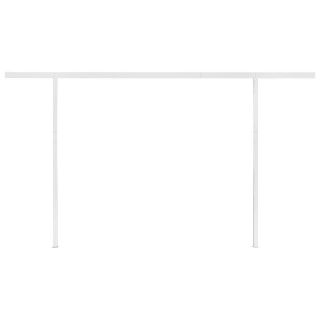 vidaXL Τέντα Συρόμενη Χειροκίνητη με LED Κρεμ 4,5x3 μ.