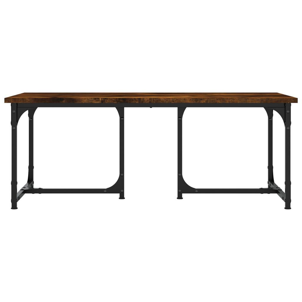 vidaXL Τραπεζάκι Σαλονιού Καπνιστή Δρυς 90x50x35 εκ. Επεξεργασμ. Ξύλο