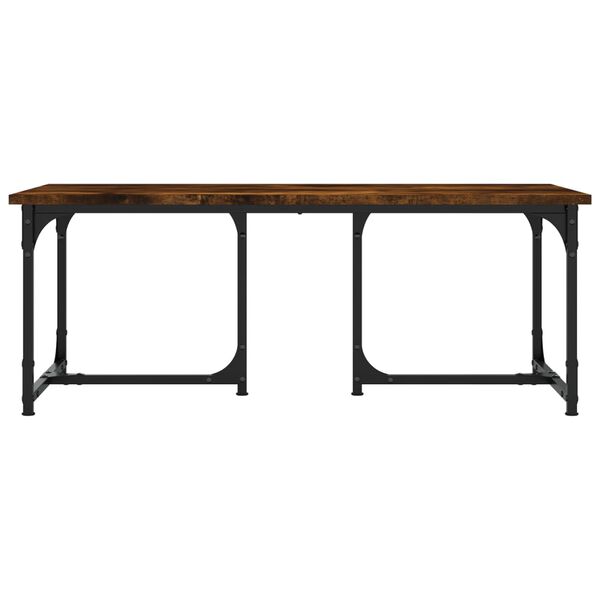 vidaXL Τραπεζάκι Σαλονιού Καπνιστή Δρυς 90x50x35 εκ. Επεξεργασμ. Ξύλο
