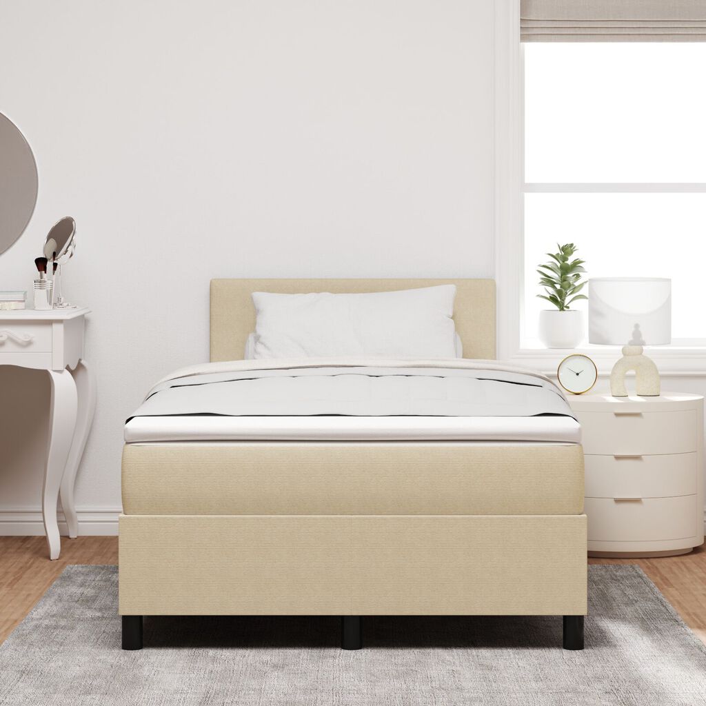 vidaXL Κρεβάτι Box Spring με Στρώμα Γαλάζιο Γκρι 120x200 εκ. Ύφασμα βελούδου