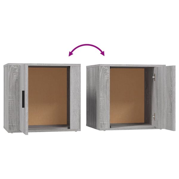 vidaXL Κομοδίνο Γκρι Sonoma 50x39x47 εκ.