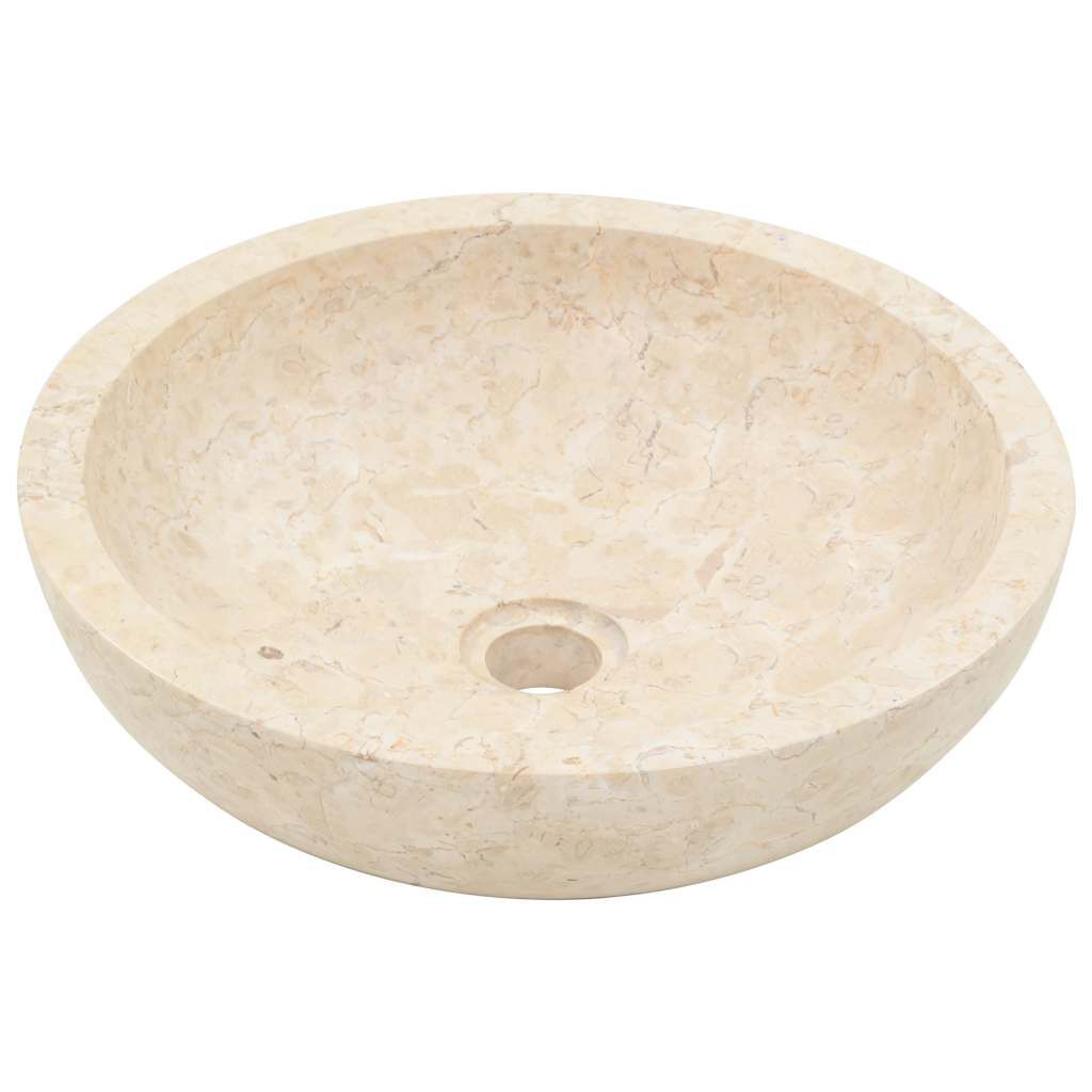 vidaXL Νιπτήρας Κρεμ 40 x 12 εκ. Μαρμάρινος