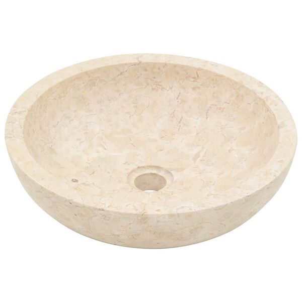 vidaXL Νιπτήρας Κρεμ 40 x 12 εκ. Μαρμάρινος