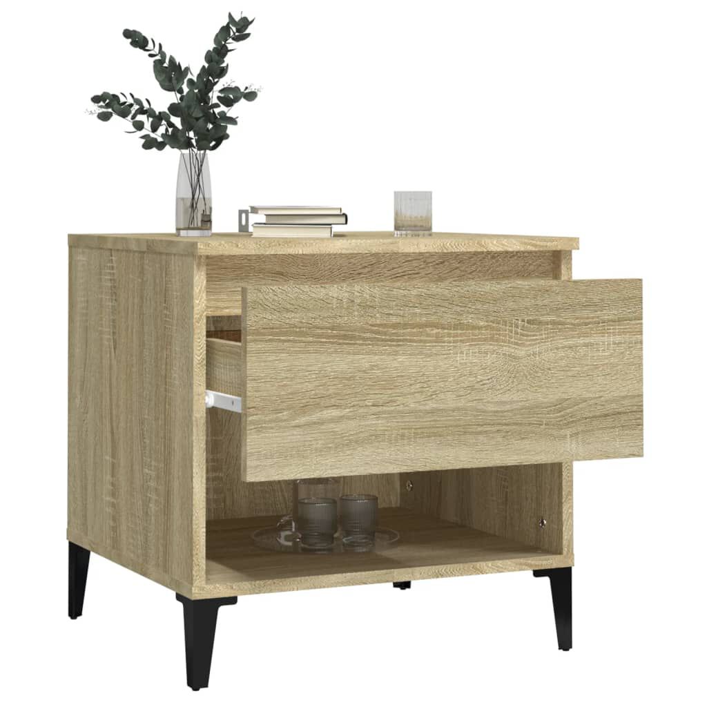 vidaXL Βοηθητικό Τραπέζι Sonoma Δρυς 50x46x50 εκ. Επεξεργασμένο Ξύλο