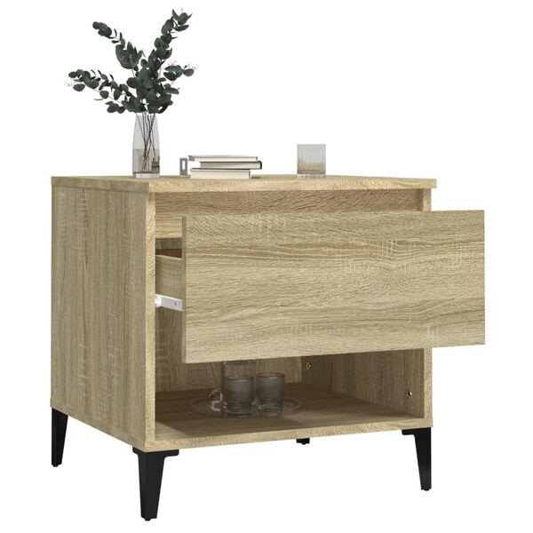 vidaXL Βοηθητικό Τραπέζι Sonoma Δρυς 50x46x50 εκ. Επεξεργασμένο Ξύλο