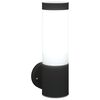 vidaXL Εξωτερικά Φωτιστικά Τοίχου 2 pcs Μαύρο 12 x 7.5 x 27 εκ