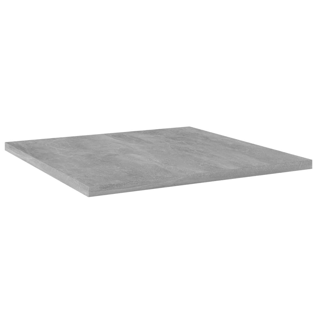 vidaXL Ράφια Βιβλιοθήκης 4 τεμ. Γκρι Σκυροδ. 40x40x1,5 εκ. Επεξ.Ξύλο