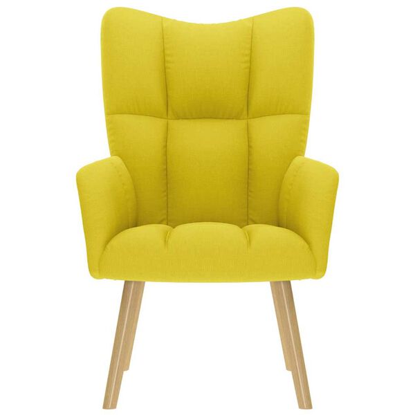 vidaXL Πολυθρόνα Relax Ανοιχτό Κίτρινο Υφασμάτινη