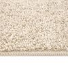 vidaXL Αντιολισθητικό Σαγκί Χαλάκι Κρεμ 120 x 120 cm PP