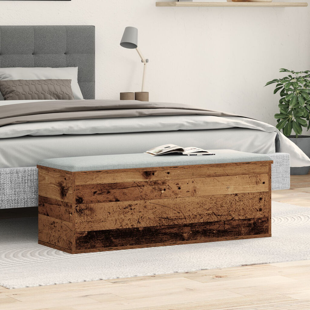 vidaXL Κουτί Αποθήκευσης από Παλιό Ξύλο 102x35x35 εκ. Σύνθετο Ξύλο