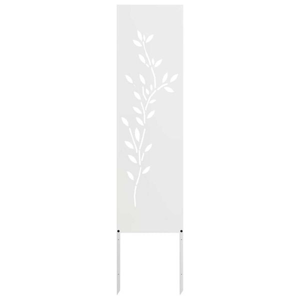 vidaXL Διακοσμητική Πλάκα Κήπου Άλλο Λευκό 32 x 140 εκ